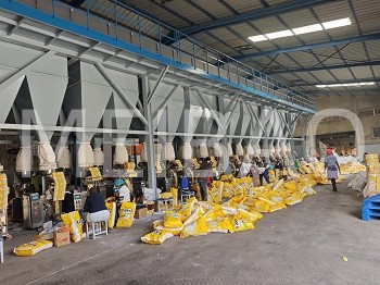 The detergent powder post blending and packing line has been put into operation